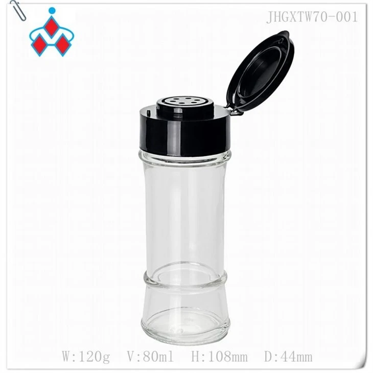 Clear glass salt and pepper shakers made in China