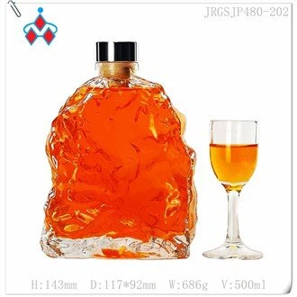 독특한 모양의 유리병 500ml